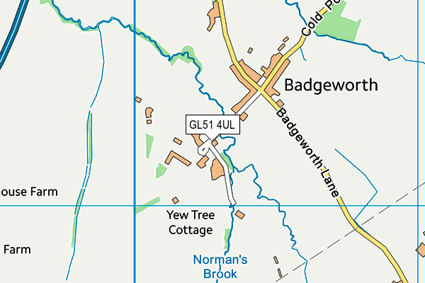 GL51 4UL map - OS VectorMap District (Ordnance Survey)