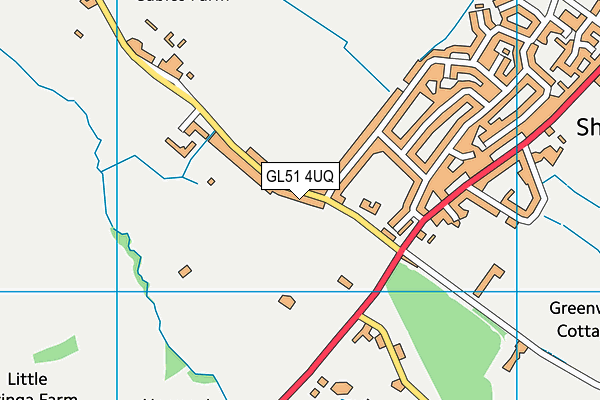 Shurdington Church of England Primary School map (GL51 4UQ) - OS VectorMap District (Ordnance Survey)