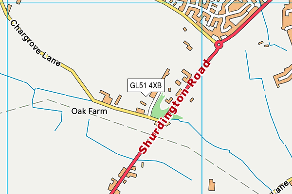 GL51 4XB map - OS VectorMap District (Ordnance Survey)