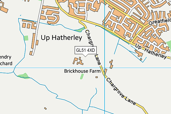 GL51 4XD map - OS VectorMap District (Ordnance Survey)