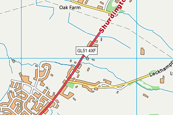 GL51 4XF map - OS VectorMap District (Ordnance Survey)