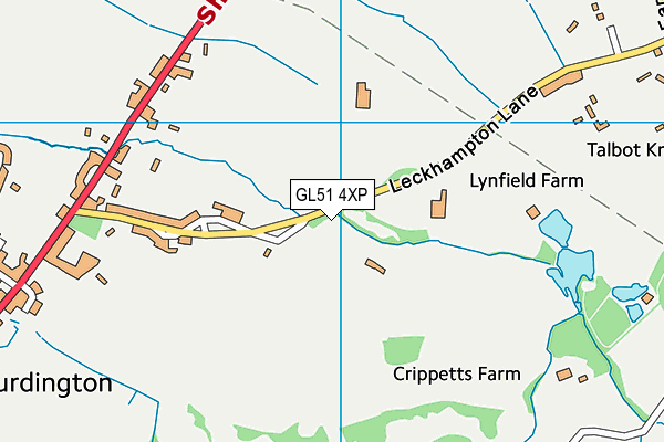 GL51 4XP map - OS VectorMap District (Ordnance Survey)