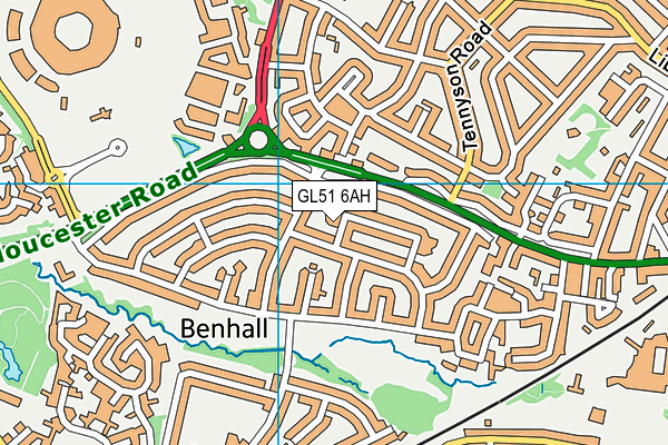 GL51 6AH map - OS VectorMap District (Ordnance Survey)