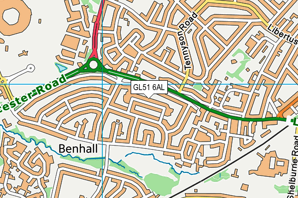 GL51 6AL map - OS VectorMap District (Ordnance Survey)