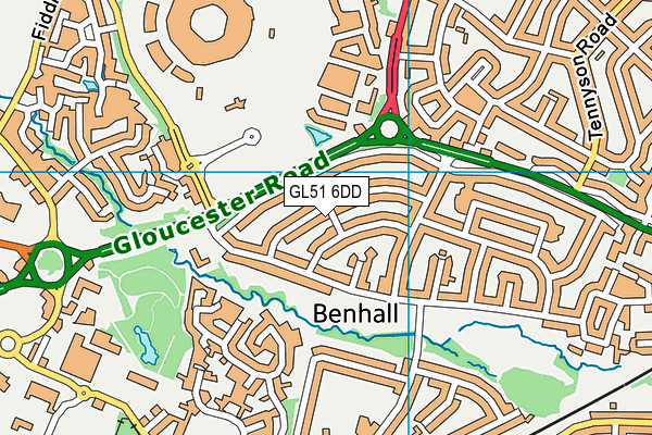 GL51 6DD map - OS VectorMap District (Ordnance Survey)