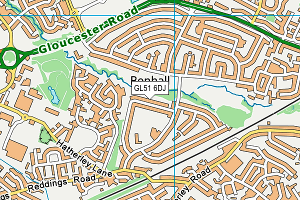 GL51 6DJ map - OS VectorMap District (Ordnance Survey)