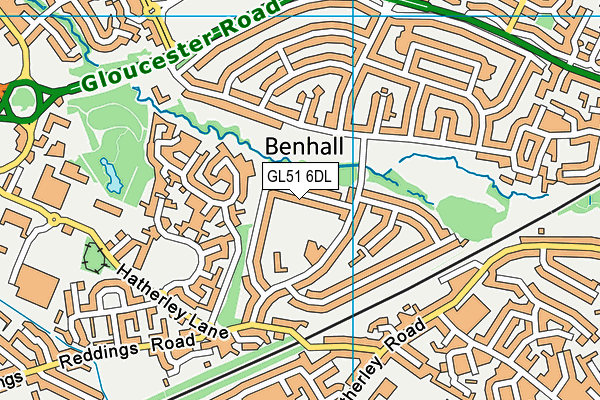 GL51 6DL map - OS VectorMap District (Ordnance Survey)