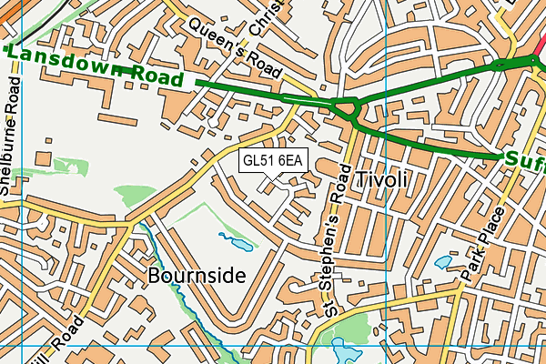 GL51 6EA map - OS VectorMap District (Ordnance Survey)