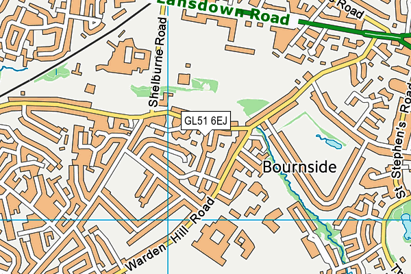 GL51 6EJ map - OS VectorMap District (Ordnance Survey)