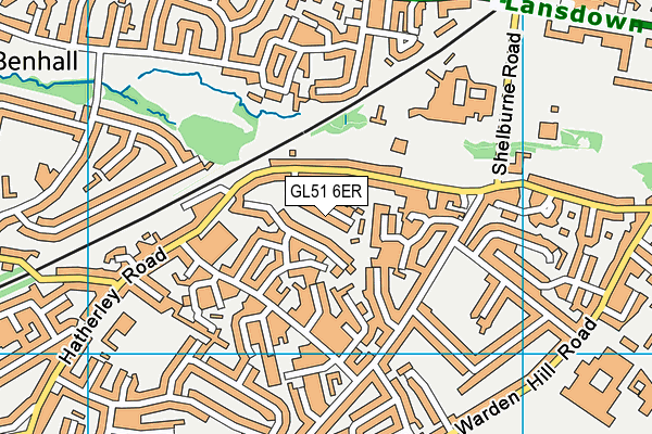 GL51 6ER map - OS VectorMap District (Ordnance Survey)