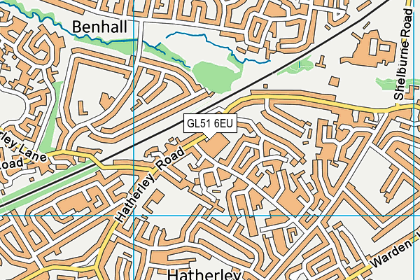 GL51 6EU map - OS VectorMap District (Ordnance Survey)