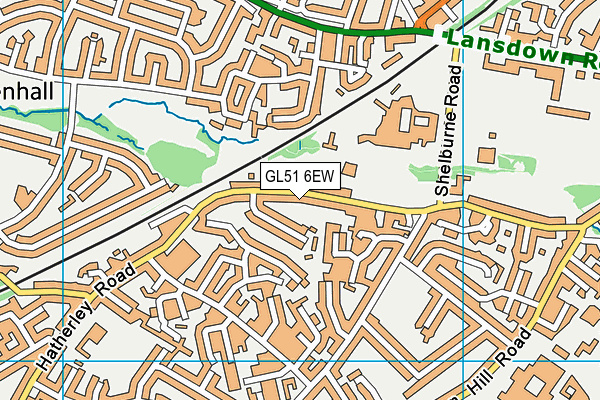 GL51 6EW map - OS VectorMap District (Ordnance Survey)
