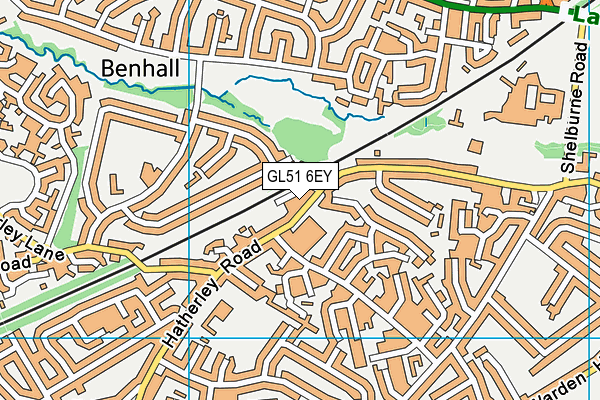 GL51 6EY map - OS VectorMap District (Ordnance Survey)