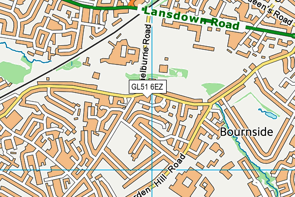 GL51 6EZ map - OS VectorMap District (Ordnance Survey)