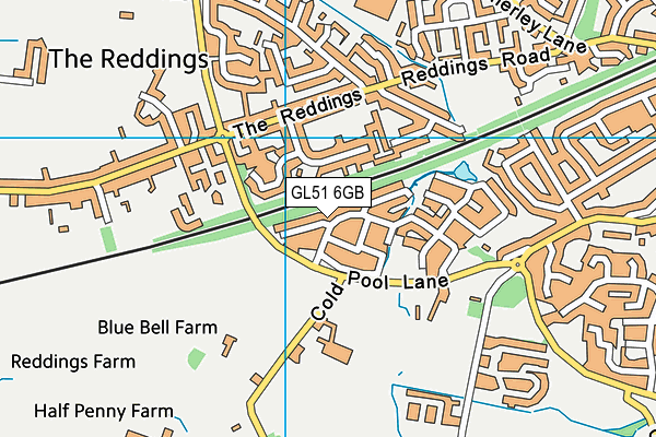 GL51 6GB map - OS VectorMap District (Ordnance Survey)