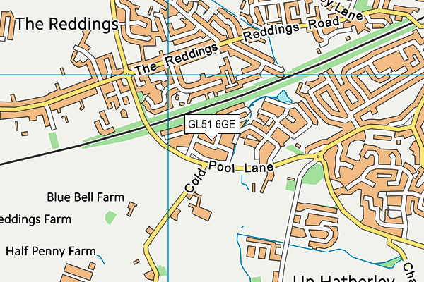 GL51 6GE map - OS VectorMap District (Ordnance Survey)