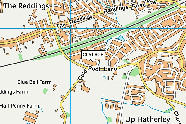 GL51 6GF map - OS VectorMap District (Ordnance Survey)