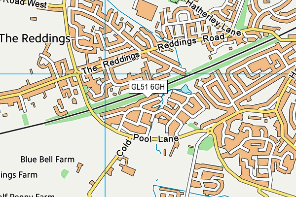 GL51 6GH map - OS VectorMap District (Ordnance Survey)