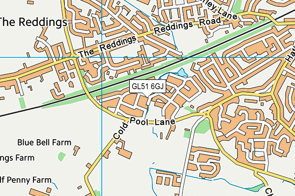 GL51 6GJ map - OS VectorMap District (Ordnance Survey)