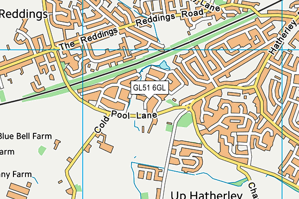 GL51 6GL map - OS VectorMap District (Ordnance Survey)