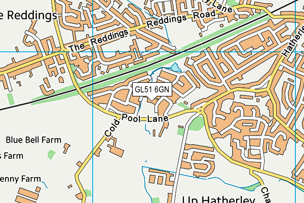 GL51 6GN map - OS VectorMap District (Ordnance Survey)