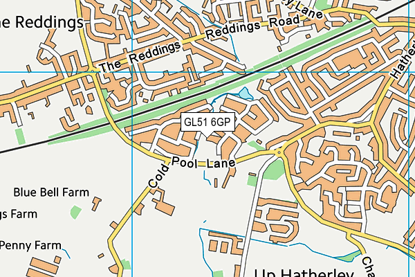 GL51 6GP map - OS VectorMap District (Ordnance Survey)