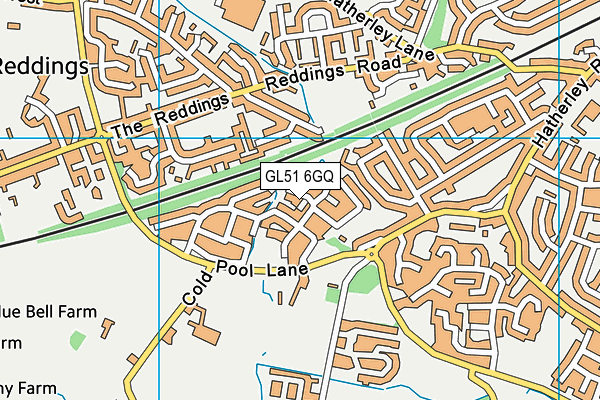 GL51 6GQ map - OS VectorMap District (Ordnance Survey)