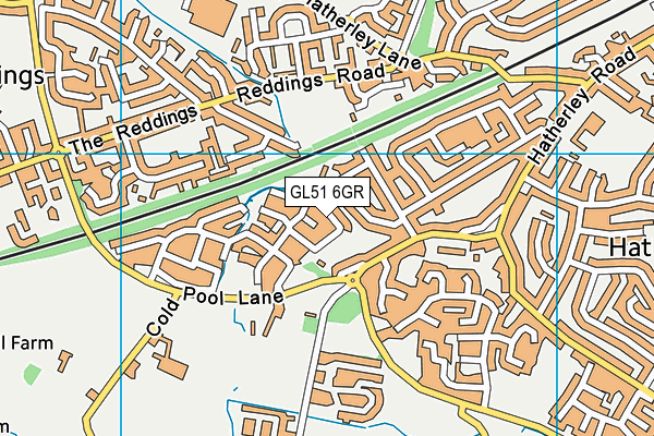 GL51 6GR map - OS VectorMap District (Ordnance Survey)