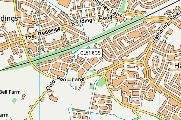 GL51 6GS map - OS VectorMap District (Ordnance Survey)