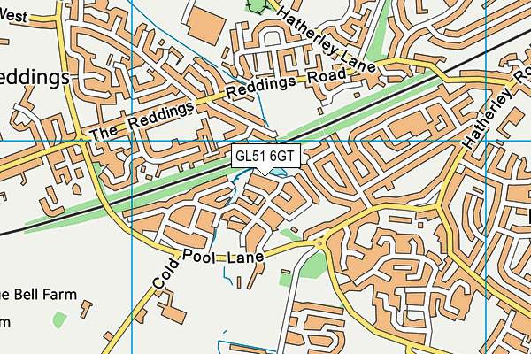 GL51 6GT map - OS VectorMap District (Ordnance Survey)