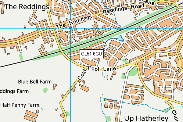 GL51 6GU map - OS VectorMap District (Ordnance Survey)