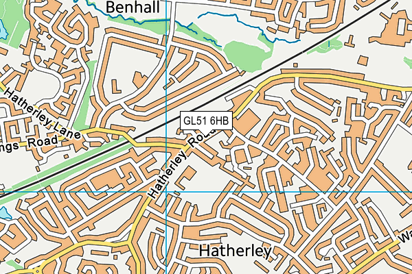 GL51 6HB map - OS VectorMap District (Ordnance Survey)