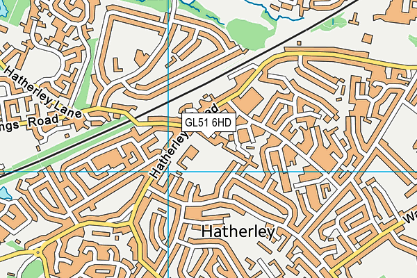 GL51 6HD map - OS VectorMap District (Ordnance Survey)