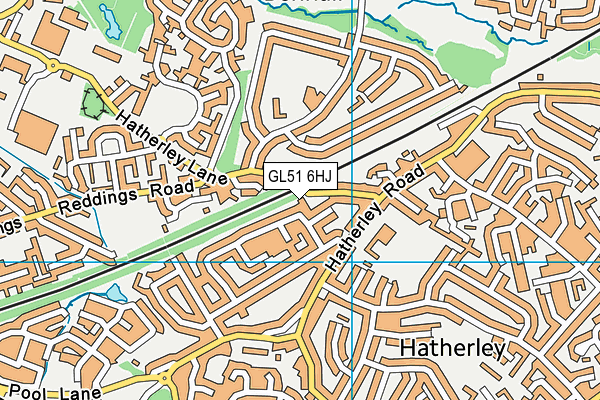 GL51 6HJ map - OS VectorMap District (Ordnance Survey)