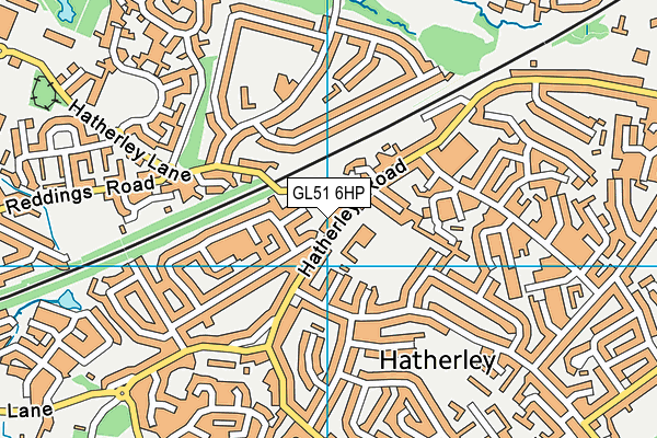 GL51 6HP map - OS VectorMap District (Ordnance Survey)