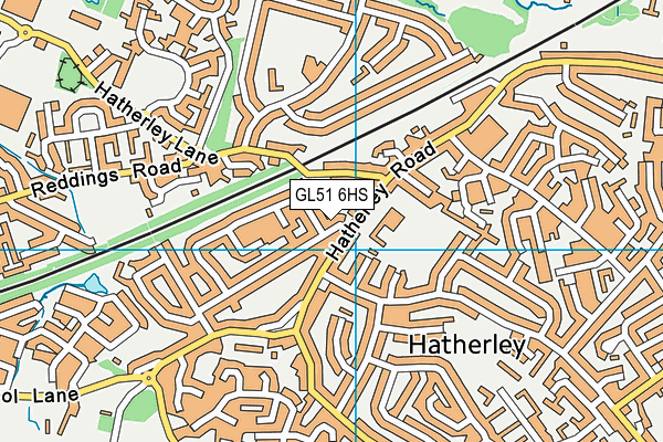 GL51 6HS map - OS VectorMap District (Ordnance Survey)