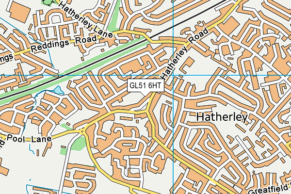 GL51 6HT map - OS VectorMap District (Ordnance Survey)