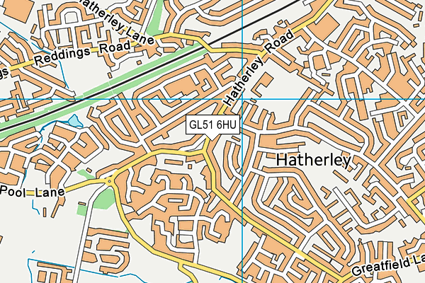 GL51 6HU map - OS VectorMap District (Ordnance Survey)