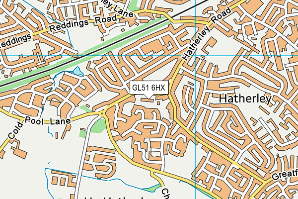 GL51 6HX map - OS VectorMap District (Ordnance Survey)