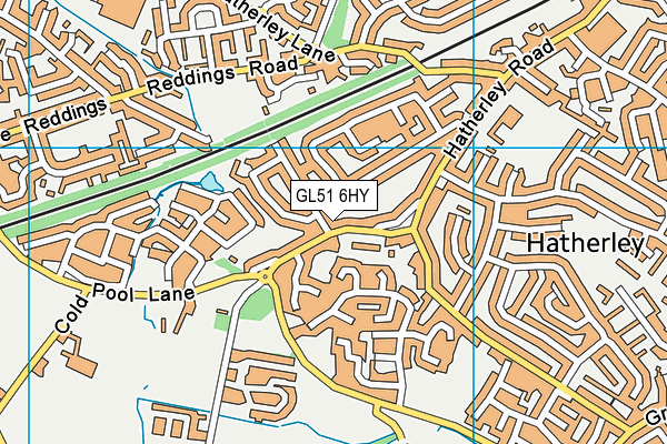 GL51 6HY map - OS VectorMap District (Ordnance Survey)