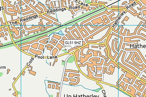 GL51 6HZ map - OS VectorMap District (Ordnance Survey)