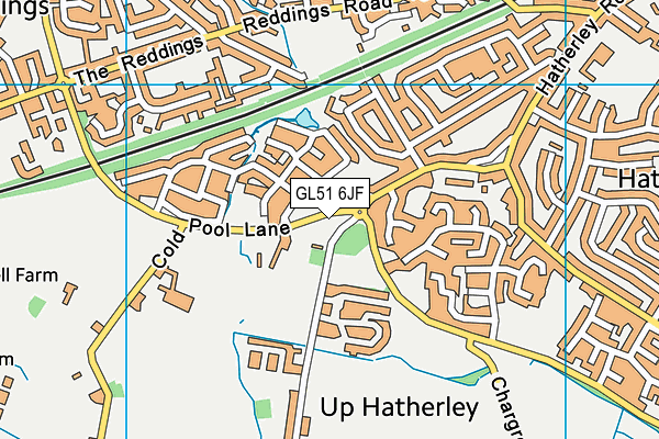 GL51 6JF map - OS VectorMap District (Ordnance Survey)