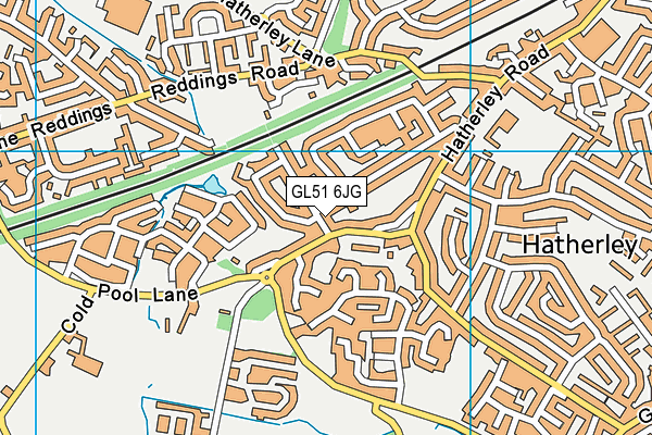GL51 6JG map - OS VectorMap District (Ordnance Survey)