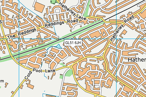 GL51 6JH map - OS VectorMap District (Ordnance Survey)