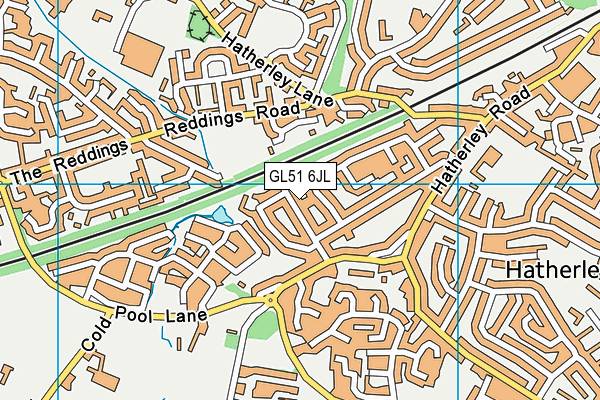GL51 6JL map - OS VectorMap District (Ordnance Survey)