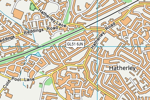 GL51 6JN map - OS VectorMap District (Ordnance Survey)