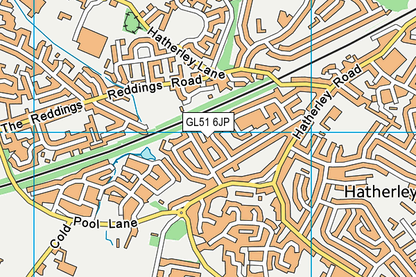 GL51 6JP map - OS VectorMap District (Ordnance Survey)