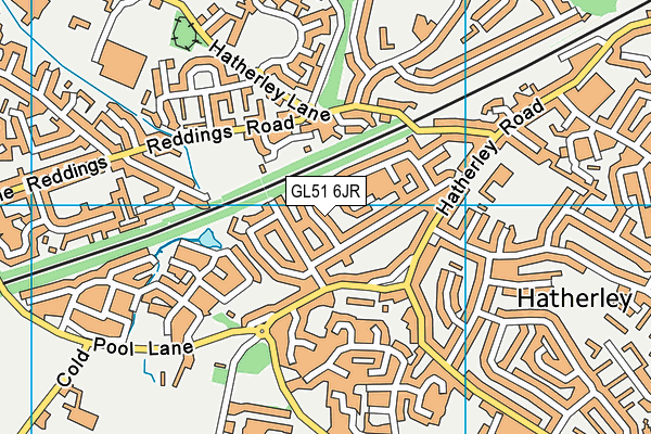 GL51 6JR map - OS VectorMap District (Ordnance Survey)