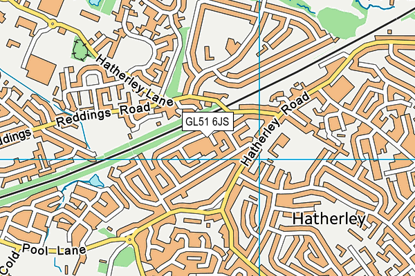 GL51 6JS map - OS VectorMap District (Ordnance Survey)