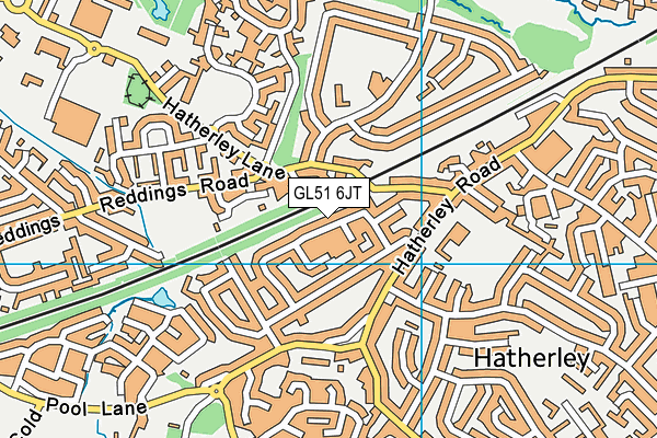 GL51 6JT map - OS VectorMap District (Ordnance Survey)